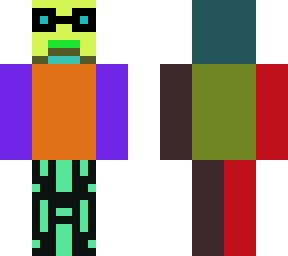 colorful human - robot with glasses