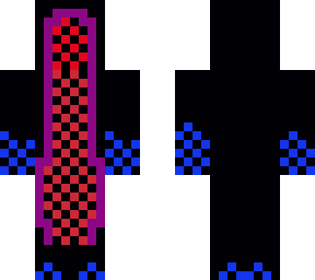 pourple cot man weth wed inside an blu fier