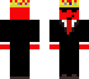 red business man with technoblade crown