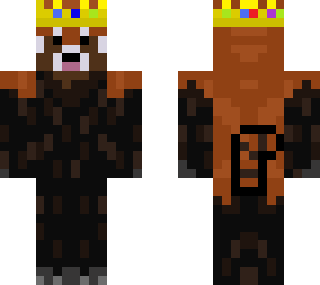 red panda with crown
