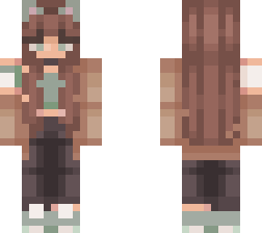 sage and green cat girl with no tail