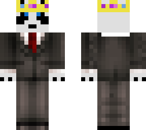 panda in suit with crown
