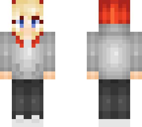 redhead with bleached bangs