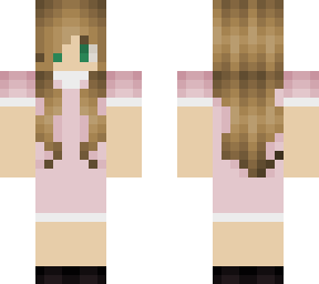 blond girl with pink dress