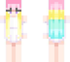 girl with a really separated color of hair