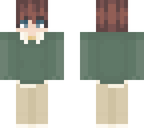 green sweater