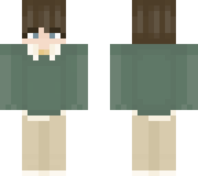 green sweater