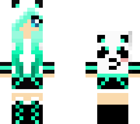 panda chica azul