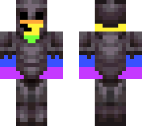 rainbow guy with netherite armor