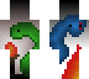 snake&dino pixel art