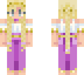 blonde purple skirt