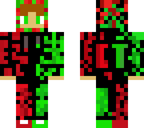 cool green and red gamer skin