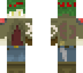 green haired man