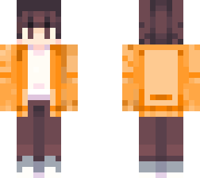 orange jacket aesthetic boy