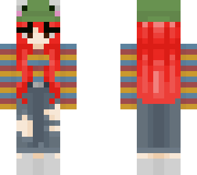 red hair frog girl