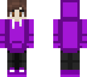 boy with brown hair and purple hoodie