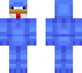 chicken in blue onesie