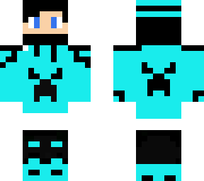cool blue theme creeper skin