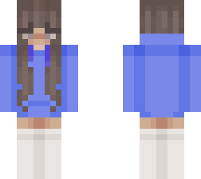 girl with blue hoodie