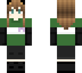 green bear skin w/ cancer ribbbon :)