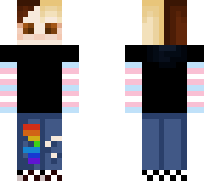 pride (split hair + hoodie + vans)