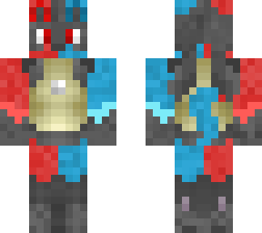 red and blue lucario