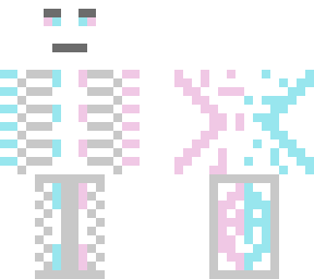 white blue pink