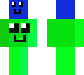 blue and green smile