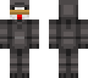 chicken in black onesie