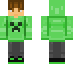 gamer boy with creeper  brown hair