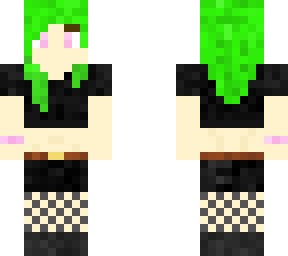 green haired e-girl