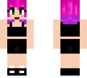 pink and purple haired girl