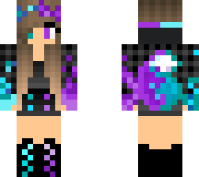 purple blue wolf girl not gamer