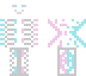 smiley white pink and blue