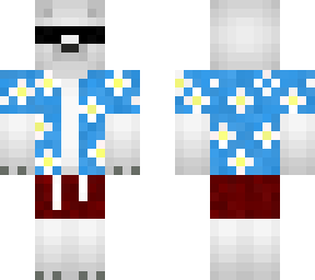 summer polar bear with glasses