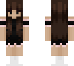 `+pretty brunette with pink lace black dress +`