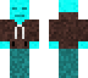 blue fire dude, blue pants, black hoodie