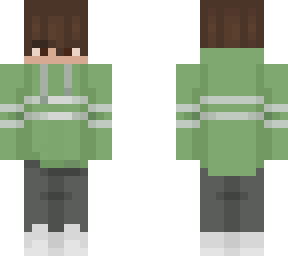 boy in green hoodie