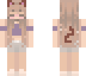 cat girl purple top