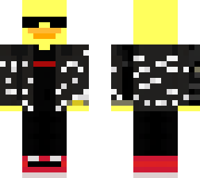 drippy duck with shades and air pods