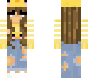 duck girl with yellow and white striped jacket w duck hat