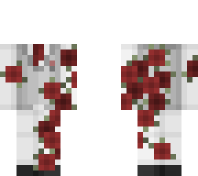 white roses red~