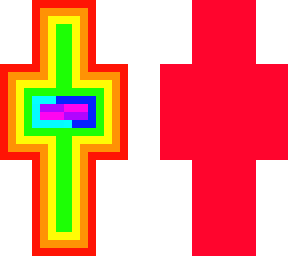 a rainbow skin