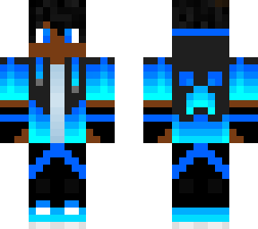 blue hoodie black