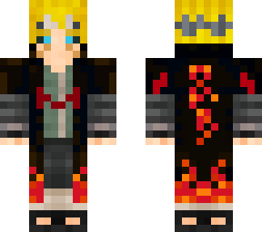 minato (edo tensei) robe of flames (black color)