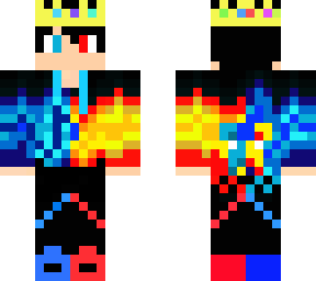 red and blue boi with technobalde crown