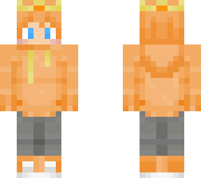 =+= orange hoodie w/ crown =+=