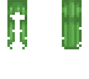 green hair i guess...