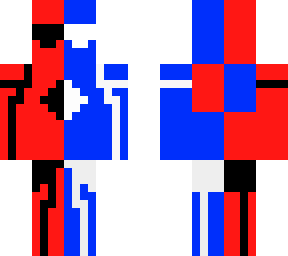red and blue robot