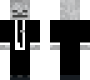 skeleton with a suit